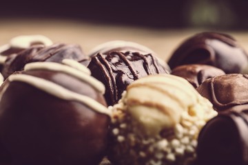 Dark or milk chocolate tasty sweets