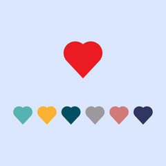 Heart Icon set vector modern style symbol