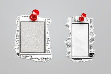Newspaper texture with blank space on background