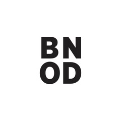 BNOD Logo Simple and Minimalist Vector