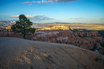 hiking the rim trail in bryce canyon national park, utah, usa