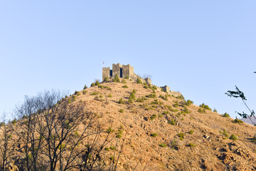 Brighter image of Maglic castle standing on top of the hill nea th city ofr Kraljevo in Serbia...