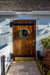 Nautical door to shop in Provincetow, Massachusetts
