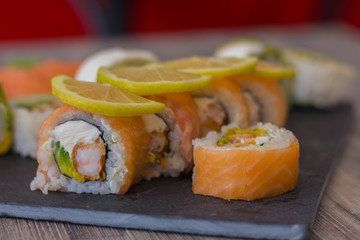 sushi salmon sashimi