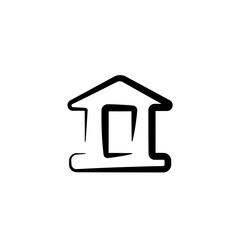Naklejka premium Vector illustration, bank icon design