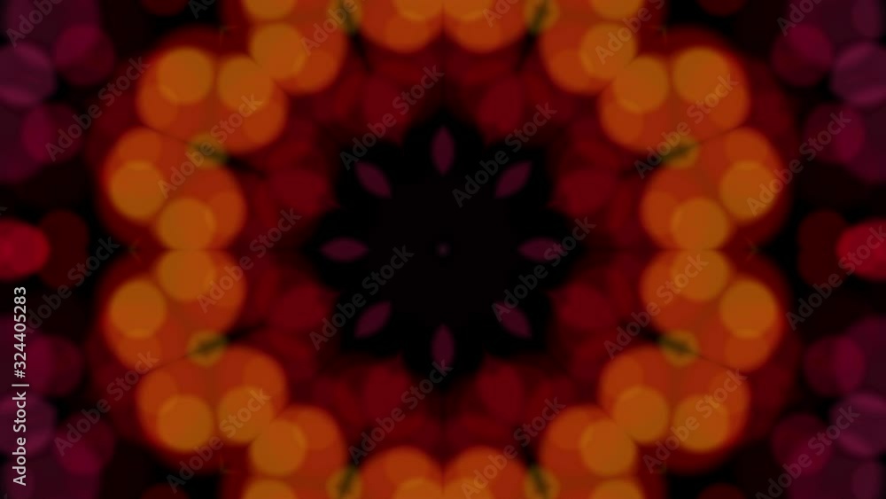 Poster abstract animated kaleidoscope pattern. abstract three-dimensional background. 3d render