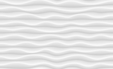 White paper seamless background. Vecor wavy pattern