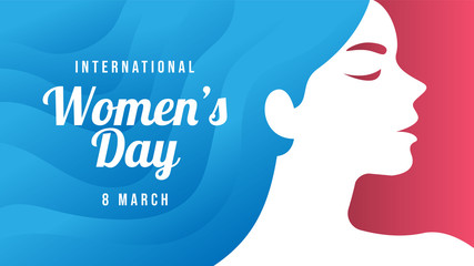 Happy International Women's Day. International Women's Day on March 8th flat design vector illustrations.