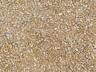 Seamless texture beige gravel. Ground surface road work. Landscape design