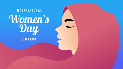 Happy International Women's Day. International Women's Day on March 8th flat design vector illustrations.