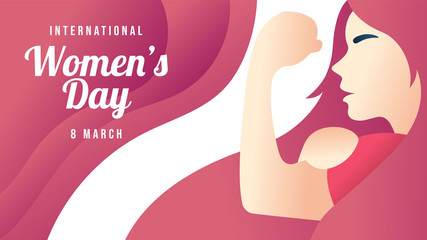 Happy International Women's Day. International Women's Day on March 8th flat design vector illustrations.