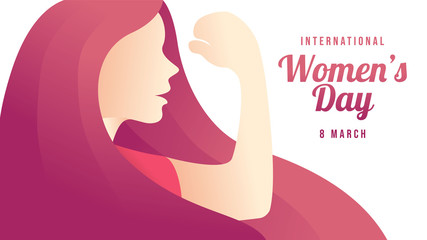 Happy International Women's Day. International Women's Day on March 8th flat design vector illustrations.