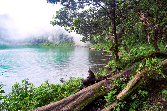 Gunung 7 Lake like a mirror on the top from Kerinci Mountain