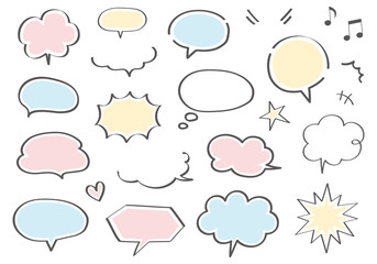 ペン書き風の吹き出しセット