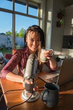 Female Podcaster