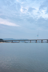 Fototapeta premium Sunset blues hour shantou city coastal scenery