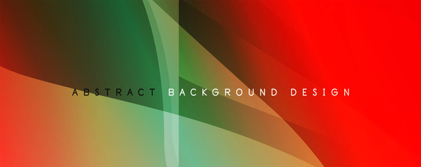 Wave liquid style lines with shadows and light on gradient background