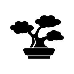 bonsai icon design, flat style icon collection