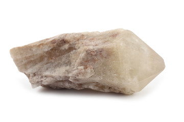 Rhinestone (rock-crystal) isolated on white. SiO2