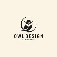 owl logo design simple minimalist graphic vector download