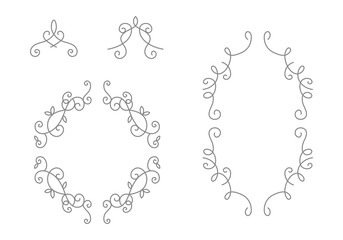 エレガントな飾り罫セット