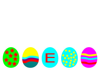 vector many multi colors easter eggs isolate on white background