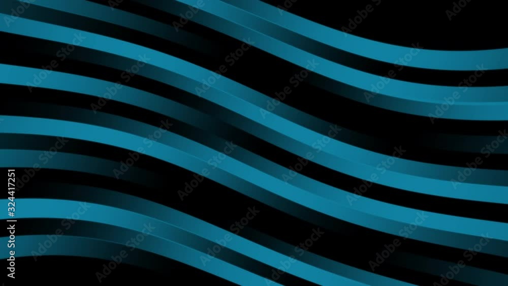 Poster glowing dark blue stripes wave lines abstract on black background.line pattern wavy texture motion g