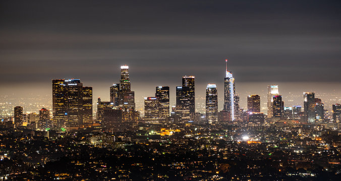 Los Angeles city night lights 