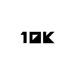 Obraz premium 10K Followers celebration logotype vector