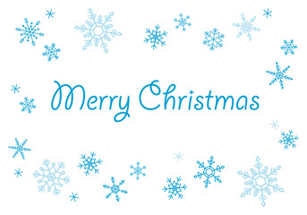 雪の結晶のクリスマスカード