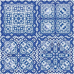 Ornamental azulejo portugal tiles decor.