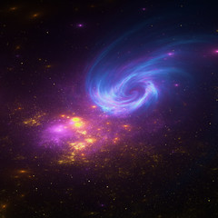 Naklejka premium Computer-generated abstract fractal background.