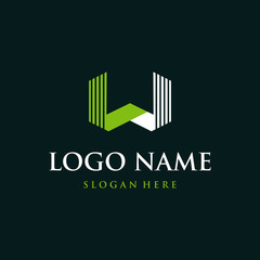 Letter W Building City Commercial Abstract Creative Modern Icon Logo Design Template Element Vector