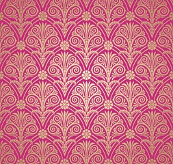 traditional paisley floral pattern , textile swatch , royal India	