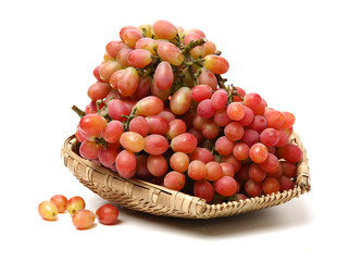 Grapes on a white background 