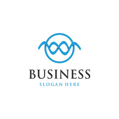 Wave Circle Abstract Modern Creative Icon Logo  Design Template Element Vector