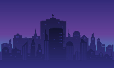 Fototapeta premium The city background with the atmosphere of the sky at night