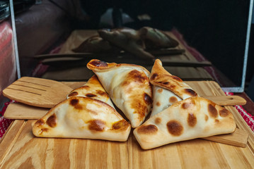 Sfiha, kind of pie like originating in Syria and Lebanon and widely consumed in all the world, on...