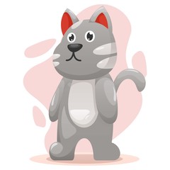 Obraz na płótnie Canvas Cute cat mascot cartoon vector