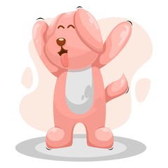 Cute dog mascot cartoon vector