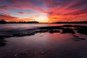 Fototapeta na wymiar Sydney Harbour at sunset, Sydney Australia