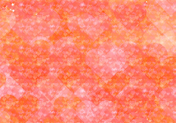 背景：ハート-愛-恋-愛情-かわいい-好き-プレゼント-ギフト-橙-オレンジ-赤