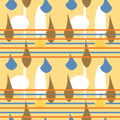 Seamless geometric pattern in pop art design. Vector abstract art.