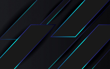 Abstract Background Black and Gold Color Modern Minimal Design