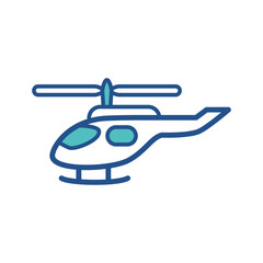 helicopter icon collection, trendy style