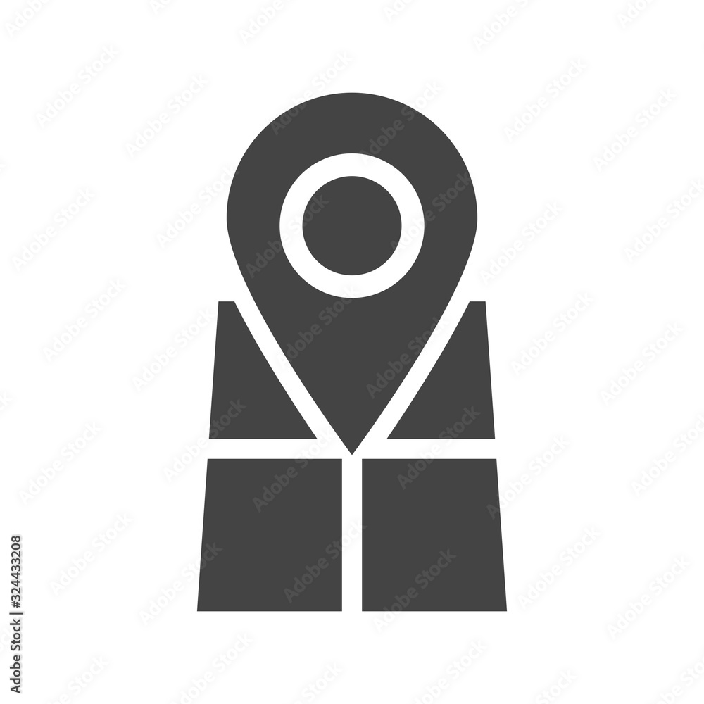 Poster navigation map location vector icon
