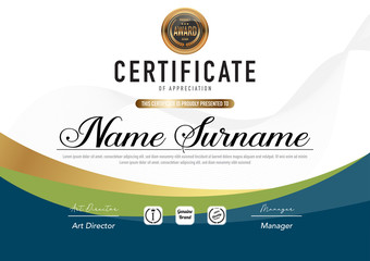 Fototapeta premium Certificate template luxury and diploma style,vector illustration.
