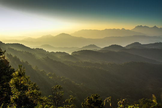landscape in mountains