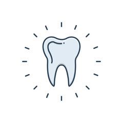Color illustration icon for dental