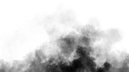 Fog and mist effect on black background. Smoke texture overlays. Design element.